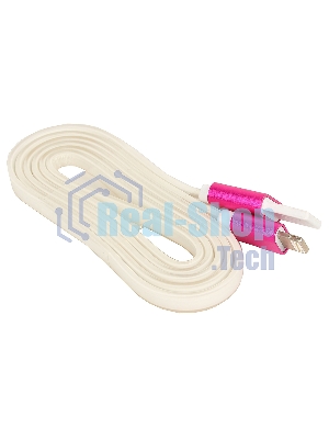 Кабель Gembird USB 2.0 Cablexpert CC-ApUSBr1m, AM/Lightning 8P, 1м, силиконовый шнур, разъемы розовый металлик, пакет