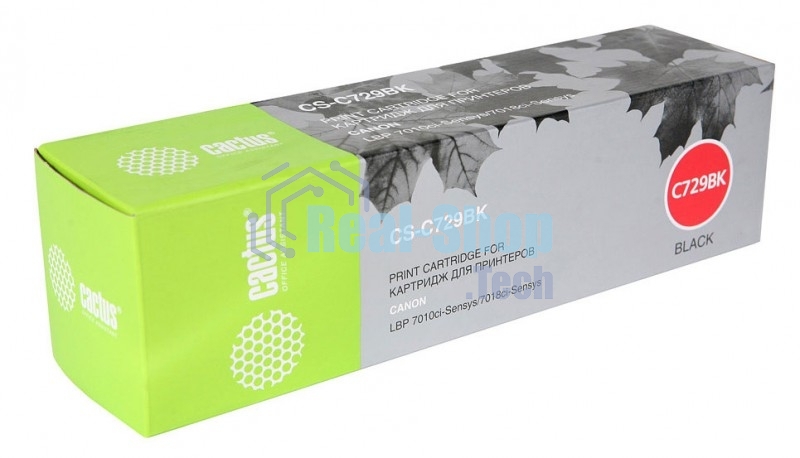 Картридж лазерный Cactus CS-C729BK черный (1200 стр.) для Canon i-SENSYS LBP7010C/LBP7018C