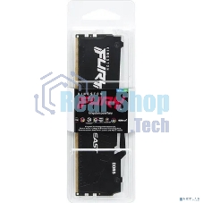 Оперативная память Kingston Fury Beast, DDR5, 16Gb (1x16Gb), 5600MHz, CL36, DIMM, с радиатором, RGB, черный