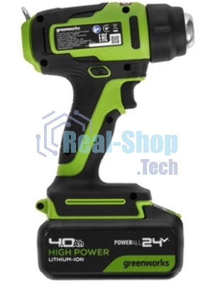 Фен строительный аккумуляторный GreenWorks G24HG, 24V, без АКБ и ЗУ (3400207)