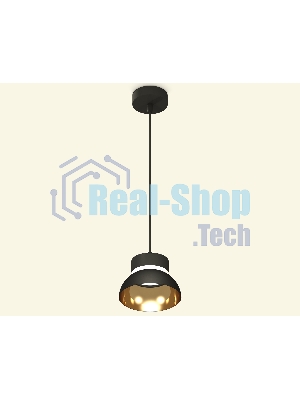 Светильник Ambrella Light XP8111051 SBK/PYG/CL черный песок/золото желтое полированное/прозрачный GX53
