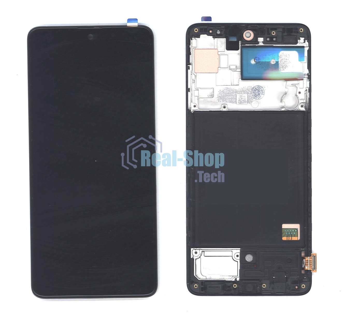 Дисплей для Samsung Galaxy A51 SM-A515F (TFT full size) черный с рамкой