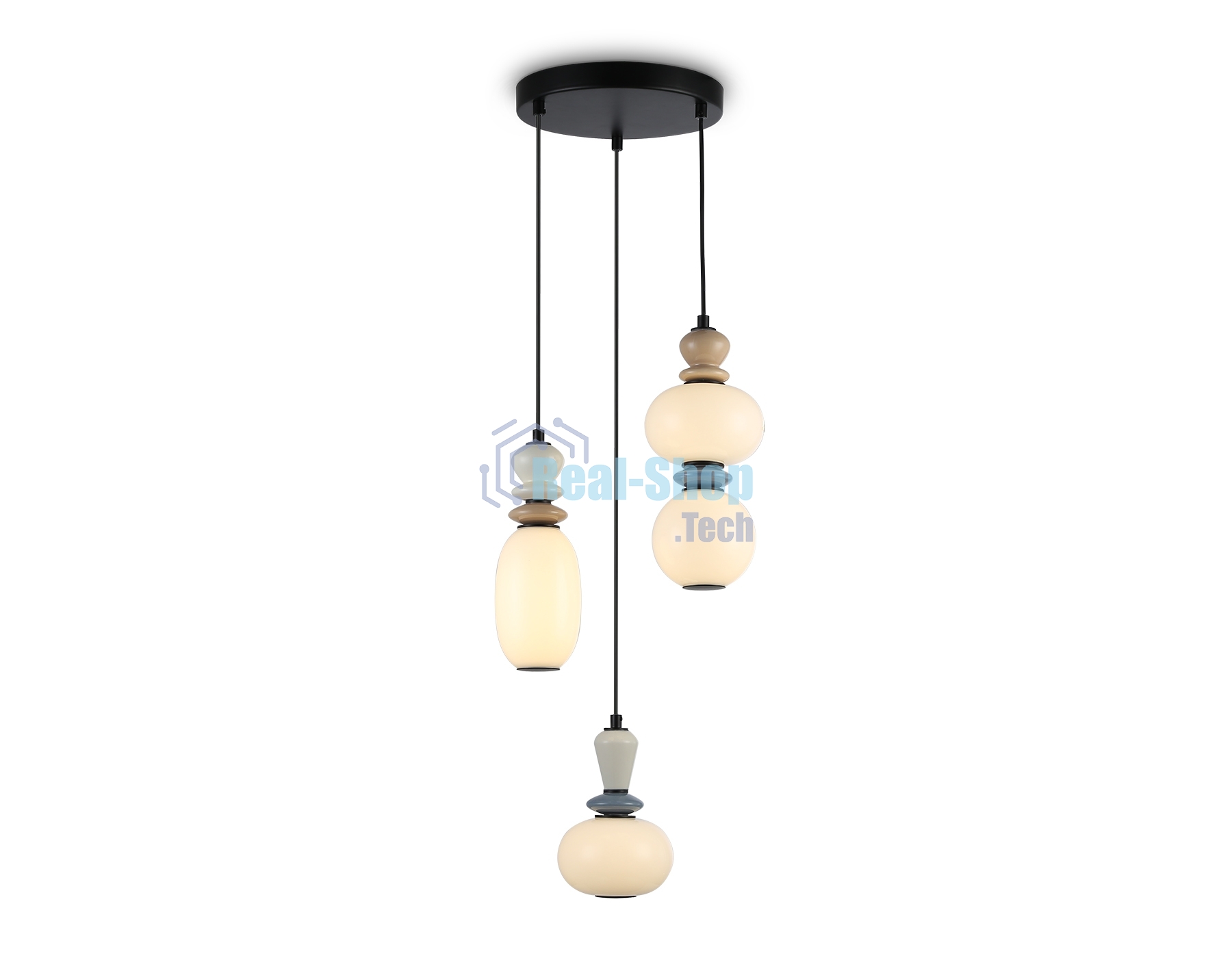 Светильник Ambrella light LH53143/3 BK/WH черный/белый 19W 3000K D330*1630