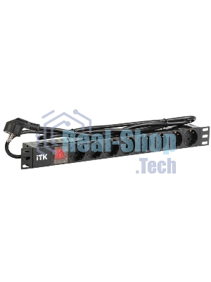 Блок распределения питания ITK PH12-8D1-P гор.размещ. 8xSchuko базовые 16A Schuko 2м
