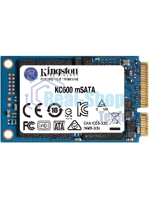 Накопитель SSD Kingston KC600, 1Tb, mSATA, R/W 550/520