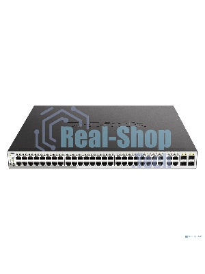 Коммутатор DGS-1210-52MP/F Smart L2 Switch 48х1000Base-T PoE, 4хCombo 1000Base-T/SFP, PoE Budget 370W, Compact CLI