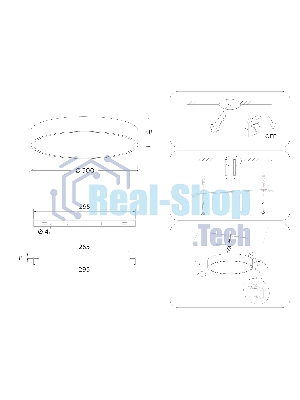 Потолочный светодиодный светильник Ambrella light FV5523 WH белый LED 35W 3000K D300*58 (Без ПДУ)