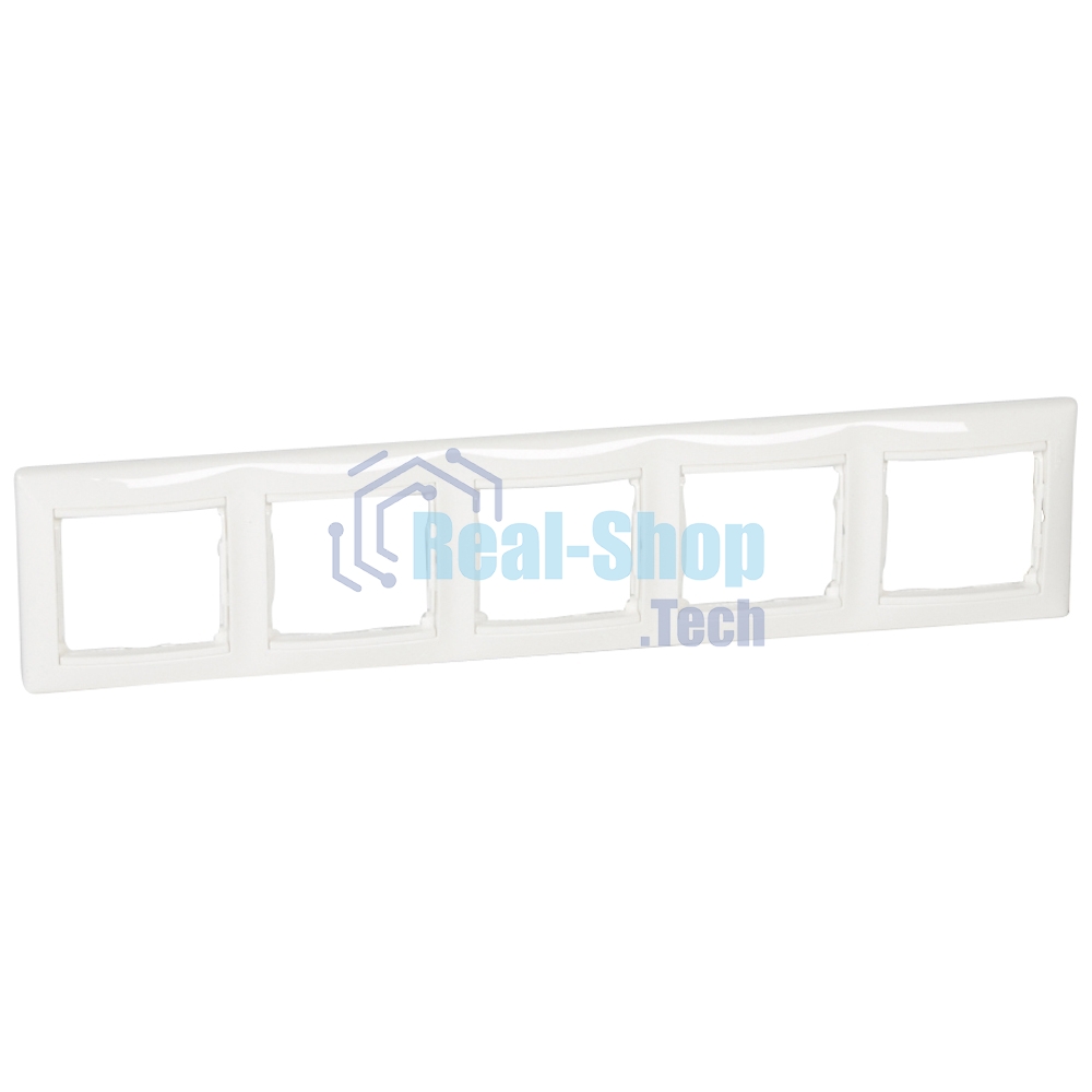 Рамка 5 постов, горизонтальная, Белый Valena Classic DIY