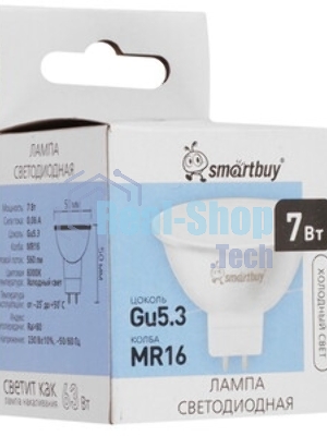 Светодиодная (LED) лампа Smartbuy GU5_3-07W/6000 (SBL-GU5_3-07-60K-N)
