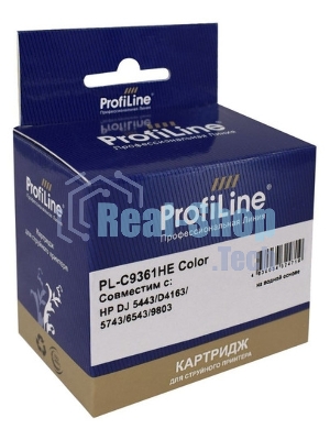 Картридж струйный ProfiLine PL-C9361HE №136 для принтеров HP DJ 5443/D4163/5743/6543/9803 Color водные