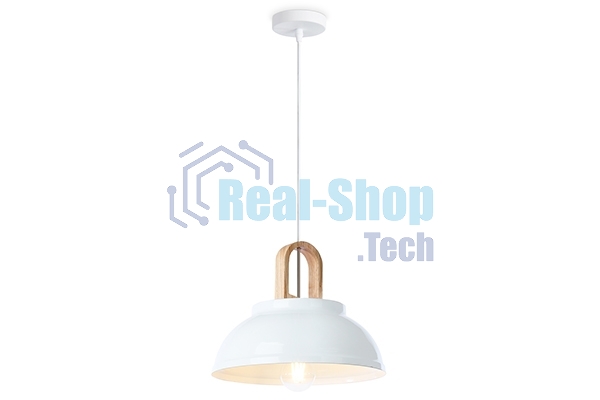 Светильник Ambrella light TR8190 WH/LW белый/светлое дерево E27 max 40W D290*900