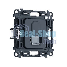 PR188 Механизм компьютерной розетки RJ-45 (8P8C) CAT6 с автоматической защитной шторкой QUANT PRO
