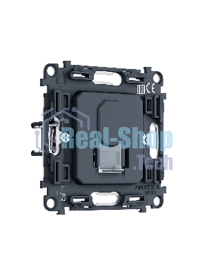 PR188 Механизм компьютерной розетки RJ-45 (8P8C) CAT6 с автоматической защитной шторкой QUANT PRO