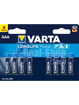Батарейка Varta LONGLIFE POWER (HIGH ENERGY) LR03 AAA BL8 Alkaline 1.5V (4903) (8/160) (8 шт.)