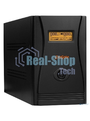 Источник бесперебойного питания ExeGate EP285519RUS SpecialPro Smart LLB-2000.LCD.AVR.EURO.RJ.USB 2000VA/1200W, LCD, AVR, 4 евророзетки, RJ45/11, USB, черный
