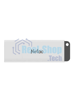 Флешка USB Netac U185 (NT03U185N-032G-20WH), 32Gb, USB 2.0, R/W 25/10, белый/серый