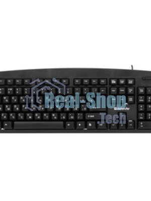 Клавиатура проводная Defender Office HB-910 RU, USB, черный