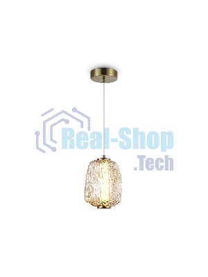 Подвесной светодиодный светильник Ambrella light LH30101 SB/TI бронза/янтарь 8W 3000K 140*140*1575