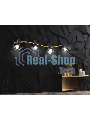 Светильник Ambrella light TR8658/4 BK/GD черный/золото E14/4 max 60W 750*100*185