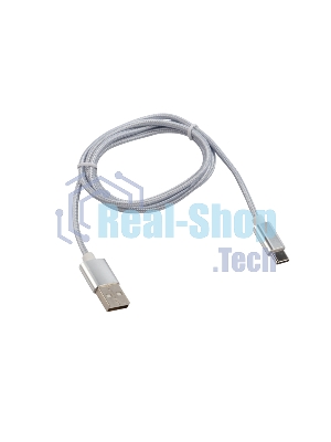 Кабель USB-Type-C Rexant 2A/nylon/silver/1м