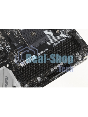 Материнская плата ASRock B550M Pro4, AM4, AMD B550, 4xDDR4, 6xSATA, 2xM.2, 1xPCI-E 3.0 x16, 1xPCI-E 4.0 x16, 1xDisplayPort, 1xHDMI, 1xVGA, 1x 1Gb LAN, 3x3.5 мм, 7.1, Micro-ATX