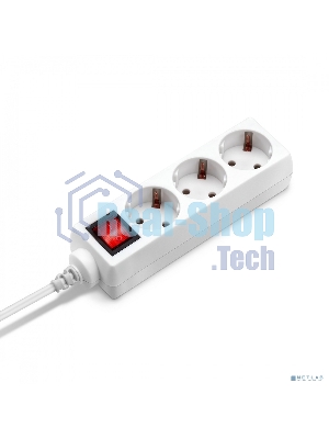 Сетевой фильтр Buro BU-PS3.1/W 1.5 м, 3 розетки, белый (пакет ПЭ)