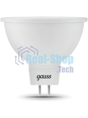 Лампа светодиодная Gauss Black 7Вт цок.:GU5.3 рефлек. 220B 3000K св.свеч.бел.теп. MR16 (упак.:10шт) (101505107)