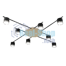Потолочный светильник Ambrella light FL51760/8 BK/GD черный/золото GX53/8 max 12W 870*870*95