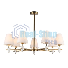 Люстра Ambrella light LH75045/7 BS/WH латунь/белый E14*7 max 40W D840*580