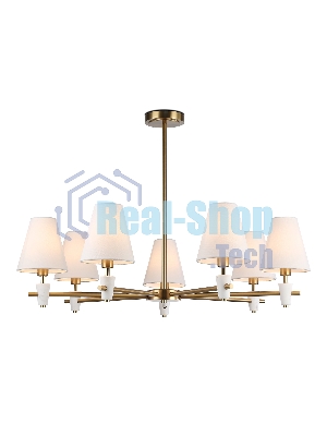 Люстра Ambrella light LH75045/7 BS/WH латунь/белый E14*7 max 40W D840*580