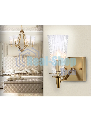 Светильник Ambrella light TR3236 BS/FR латунь/белый матовый E14 max 40W 250*120*210