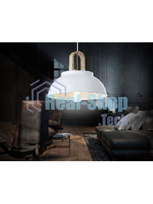 Светильник Ambrella light TR8190 WH/LW белый/светлое дерево E27 max 40W D290*900