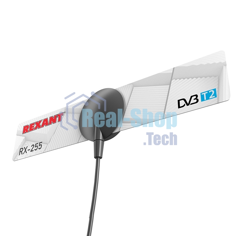ТВ антенна Rexant комнатная для цифрового телевидения DVB-T2 на присоске, RX-255