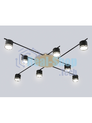 Потолочный светильник Ambrella light FL51760/8 BK/GD черный/золото GX53/8 max 12W 870*870*95