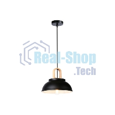 Светильник Ambrella light TR8192 BK/LW черный/светлое дерево E27 max 40W D290*900
