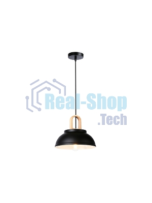 Светильник Ambrella light TR8192 BK/LW черный/светлое дерево E27 max 40W D290*900
