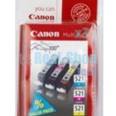 Картридж струйный Canon CLI-521 (2934B010) голубой/пурпурный/желтый набор карт. для Canon Pixma MP540/620/630/980
