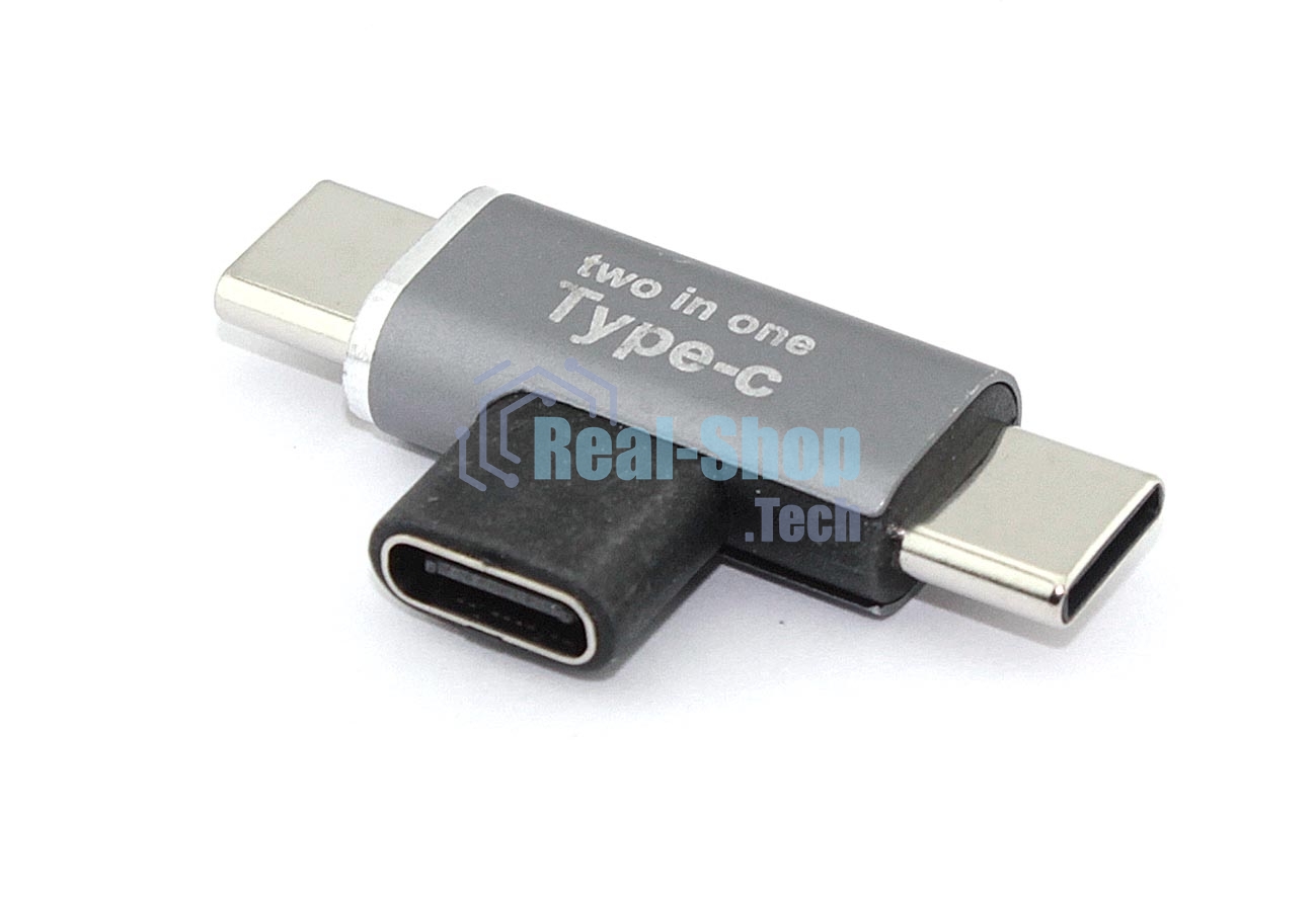 Переходник Type-C мама на 2 папа