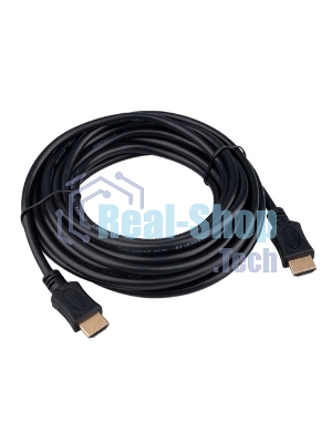Кабель HDMI Cablexpert CC-HDMI4L-5M, 19M/19M, v2.0, Light, позол.контакты, экран, 5м, черный, пакет