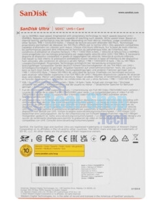 Флеш карта SD 128Gb SanDisk SDXC Class 10 UHS-I Ultra 140Mb/s