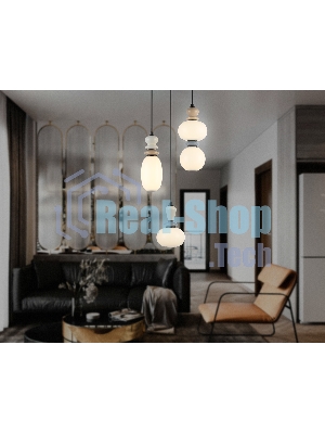 Светильник Ambrella light LH53143/3 BK/WH черный/белый 19W 3000K D330*1630
