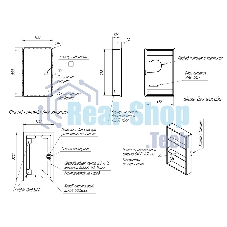 Зеркальный шкаф Bau Stil 50х80, LED подсветка, сенсор, плавное закрывание, оборачиваемый