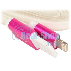 Кабель Gembird USB 2.0 Cablexpert CC-ApUSBr1m, AM/Lightning 8P, 1м, силиконовый шнур, разъемы розовый металлик, пакет