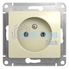 Механизм розетки 1-м СП Glossa 16А IP20 без заземл. беж. SchE GSL000241