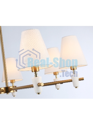 Люстра Ambrella light LH75045/7 BS/WH латунь/белый E14*7 max 40W D840*580