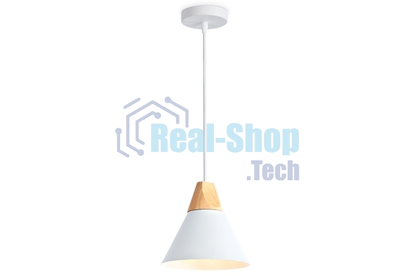 Светильник Ambrella light TR8195 WH/LW белый/светлое дерево E27 max 40W D230*935