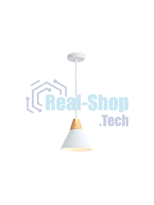 Светильник Ambrella light TR8195 WH/LW белый/светлое дерево E27 max 40W D230*935
