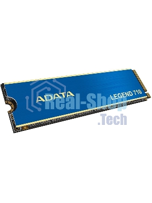 Накопитель SSD ADATA LEGEND 710, 256Gb, PCIe 3.0 x4, M.2 2280, NVMe, R/W 2100/1000, с радиатором