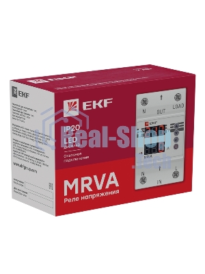 Реле напряжения и тока с дисплеем MRVA 25A EKF PROxima MRVA-25A