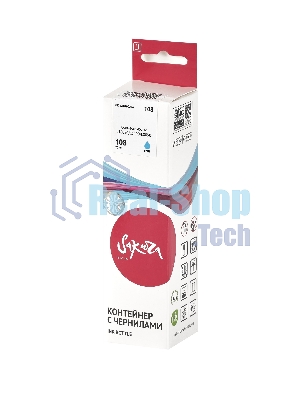 Контейнер с чернилами Sakura C13T09C24A (108 C) для Epson, голубой, 70 мл.